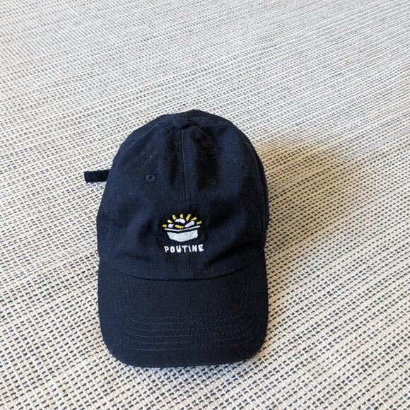 Navy Blue Adjustable Closure Poutine Baseball Style Hat Multiple Sizes - Picture 1 of 4